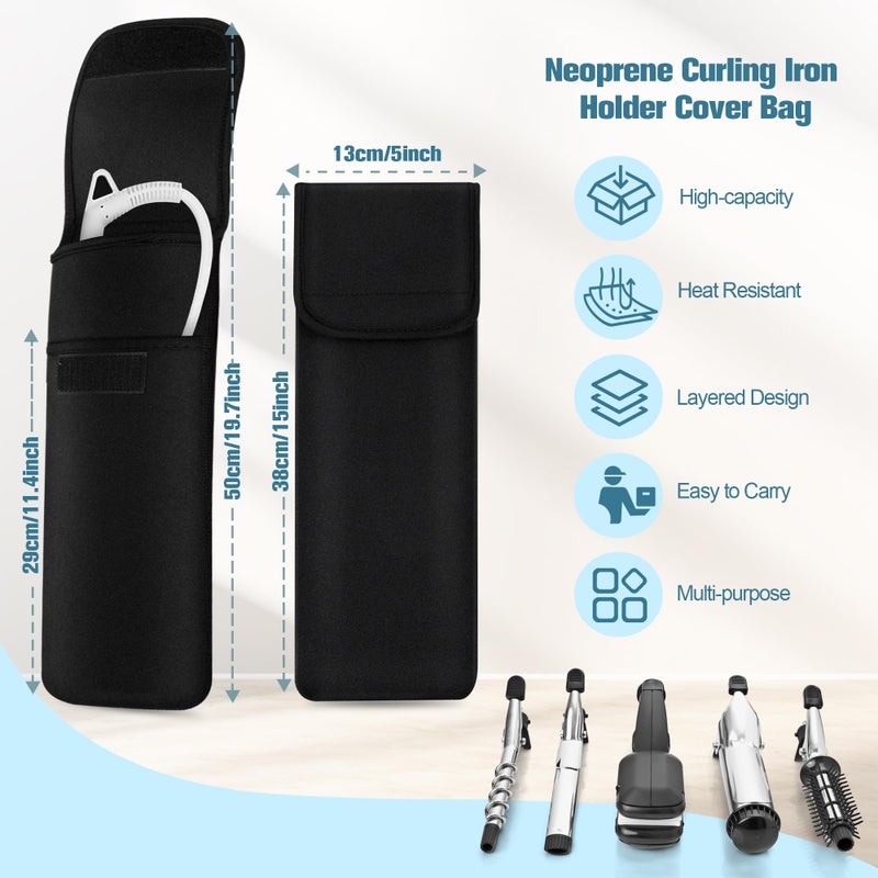 ALEIFLE Heat-Resistant Storage Bag Travel Case Cover Pouch for Hair Straightener Curling Iron Flat Iron - Image 2